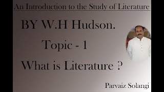 What is literature An introduction to the study of literature William Henry Hudson [upl. by Osman]