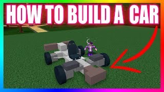 ROBLOX Build A Boat For Treasure HOW TO BUILD A CAR Tutorial Very Easy [upl. by Dominic]