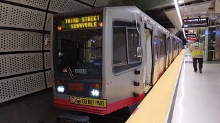 SF Muni 2001 Breda LRV3 1528 on Route T Third Street  2Car Train 14671528 [upl. by Sacttler]