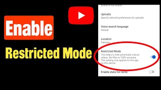 How to enable Restricted mode on youtube [upl. by Jariah914]