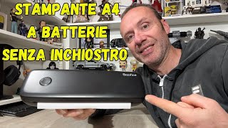 STAMPANTE SENZA INCHIOSTRO PORTATILE A BATTERIE A4 TERMICA DELLA BISOFICE [upl. by Miuqaoj550]