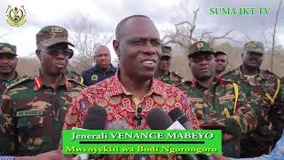 JENERALI MSTAAFU VENANCE MABEYO AKAGUA MAANDALIZI YA ENEO LA UJENZI WA KAYA 5000 MSOMERA [upl. by Riesman793]