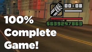 GTA San Andreas King of San Andreas  100 Savegame Mod Tutorial [upl. by Ennaillij972]