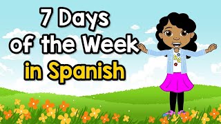 7 Days of the Week in Spanish  Siete Dias de la Semana  Jack Hartmann [upl. by Ennahtur783]