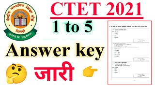 CTET Answer key 2022  ctet response sheet based Answer key  ctet exam 2022 [upl. by Aerdnaek225]