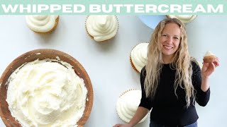 WHIPPED BUTTERCREAM FROSTING 4 INGREDIENTS [upl. by Treva426]