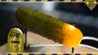 How To Make Pickles Glow 💥 TKOR’s Electric Pickle Experiment On How To Make Food Glow [upl. by Powe577]