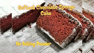 Softest Chocolate Sponge Cake  How to make chocolate sponge cake  Baking for Beginners [upl. by Winograd]