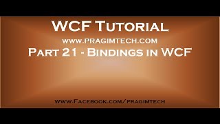 Part 21 Bindings in WCF [upl. by Enoitna]