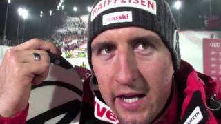 Switzerlands Silvan Zurbriggen 2nd in Schladming Night Slalom [upl. by Simson]