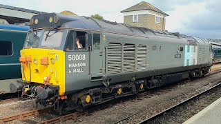 50008 Thunderer at Plymouth Station 26924 [upl. by Yann287]