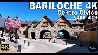 4K BARILOCHE  CALLE MITRE  PASEO COMERCIAL  CENTRO CIVICO [upl. by Anisirhc]