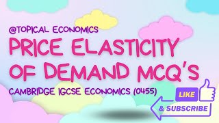 Price Elasticity of Demand  SOLVED PAST PAPER QUESTIONS  IGCSE Economics 0455  topicaleconomics [upl. by Anitnatsnoc]