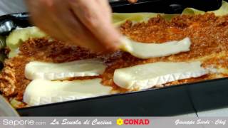 Lasagne con toma piemontese  Chef Beppe Sardi  Scuola di cucina Saporie [upl. by Tnarud]