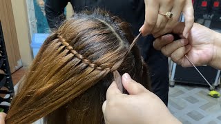 EASY Waterfall Braid Hair Tutorial for STRAIGHT amp CURLY HAIR  Waterfall hairstyle for beginners [upl. by Bjork673]