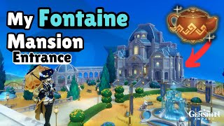 Fontaine Serenitea Pot Mansion Entrance Swirling Isles  Genshin Impact [upl. by Sredna757]