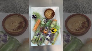 How to Make Veggie Spring Rolls with a Peanut Dipping Sauce [upl. by Anuat]