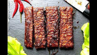 Tempeh Vegan Ribs I The Buddhist Chef [upl. by Gnak388]