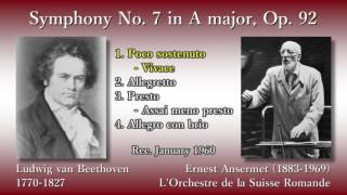 Beethoven Symphony No 7 Ansermet amp OSR 1960 ベートーヴェン 交響曲第7番 アンセルメ [upl. by Bradwell]