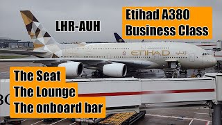 Trip Report Etihad Business Class A380 review LHR London Heathrow Abu Dhabi AUH review [upl. by Enreval541]