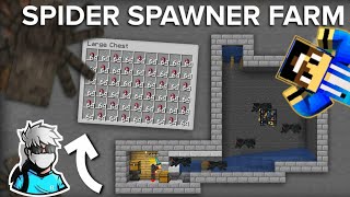 minecraft ep 3 spider spawner xp farm 😍🥰 [upl. by Alig]