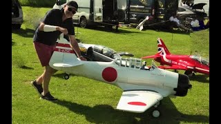 14 SCALE RC CARF HARVARD AT6 TEXAN  MOKI 250cc 5 CYLINDER RADIAL FOURSTROKE AT NLMFC  2  2024 [upl. by Nolaf]