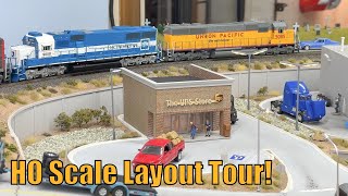 HO Scale Model Railroad Layout Tour [upl. by Eddra213]