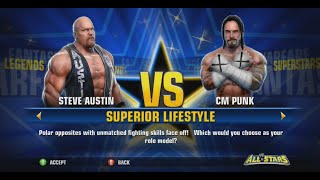 CM PUNK VS STONE COLD IN WWE ALL STARS [upl. by Susann]