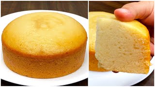 Eggless Sponge Cake Recipe Without Oven  Basic Sponge Cake Recipe  Vanilla Sponge Cake [upl. by Ybur]