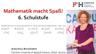 Brüche in Dezimalzahlen umwandeln amp vergleichen ✨  Mathe 6 Schulstufe 👍 [upl. by Ocicnarf]