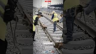 Hitting the railroad tracks Satisfying jobs and machinery in the world satisfying shorts [upl. by Arihsan858]