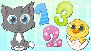 NUMBERS AND ANIMALS SONG 🔢🐥 Educational Songs and Cartoons  Nursery rhymes for children [upl. by Anissej]