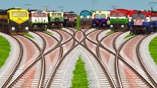 8 Indian Train Simulator Classic Railgadi TRAIN CROSSING ON DIAMOND TRACKS  risky track [upl. by Otreblif175]