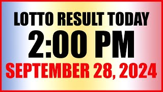 Lotto Result Today 2pm September 28 2024 Swertres Ez2 Pcso [upl. by Ham352]