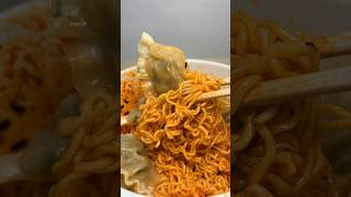 sweet spicy sauce noodles with gyoza dumplings asmr koreanfood [upl. by Tema]