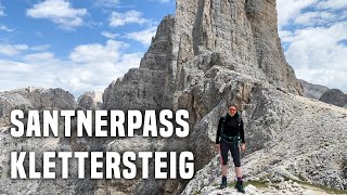 Santnerpass Klettersteig in den Dolomiten spektakuläre Wanderung im Rosengarten [upl. by Anitselec]