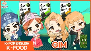 Kpop English KFood Gim cartoon music video for English learners [upl. by Ellery]