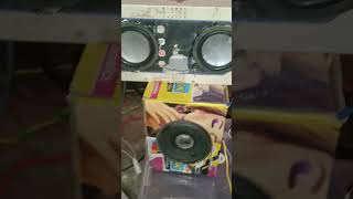 Home made mini dj top top double sound testing check sound quality bass  mere no top speaker dj [upl. by Senzer]