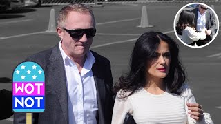 Hold My Bag Salma Hayek Makes Billionaire Husband FrançoisHenri Pinault Hold Her Handbag [upl. by Marcellina505]