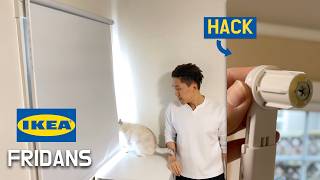 IKEA FRIDANS roller blinds installation and how to hack the control stick on the left  DIY [upl. by Lavina]