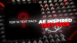 Top 10 Ae Inspired TEXT ANIMATION PACKS in Alight Motion Free XML PRESETS [upl. by Giesecke200]