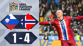 Antonio Nusa Mål  Slovenia vs Norge 14 Høydepunkter  UEFA Nations League 2024 [upl. by Herm]