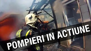 Intervenția pompierilor la un incendiu din Stroiești [upl. by Halsy]