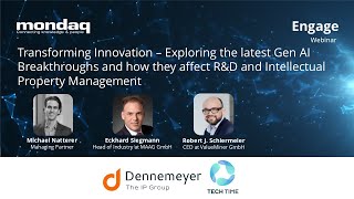 Webinar Latest Gen AI Breakthroughs and how they affect RampD and IP Management [upl. by Coffeng]