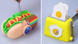 So Yummy Hamburger Cake Decorating For Any Occasion 🍕🍟 Perfect Realistic Idea Cake Hacks [upl. by Bonns]