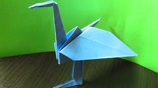 Como hacer una GARZA de papel  ANIMALES DE ORIGAMI paso a paso Muy fácil [upl. by Mairim]