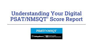 Understanding Your Digital PSATNMSQT Scores [upl. by Nove]