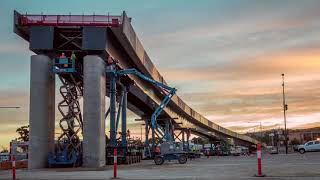 Darlington Upgrade Project  Ayliffes Road Bridge installation September 2018 [upl. by Legra]