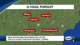 New Hampshire man accused of leading police on chase while driving UHaul truck [upl. by Casper]