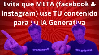 ¡Urgente META quiere Usar Tus Fotos para IA Cómo oponerse  ¡Actúa Ahora [upl. by Christan]